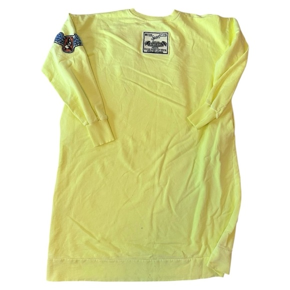 #VDR Viadellerose Streetwear Lime Green Dress with Patch Graphic, One Size - Picture 2 of 7